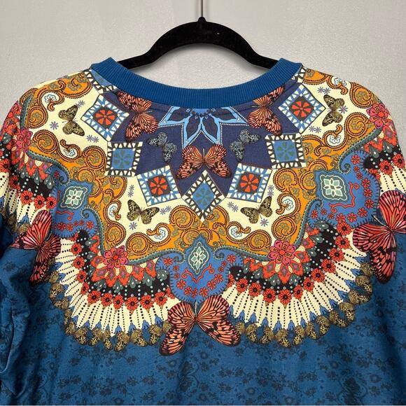 adidas X Farm Rio Borbomix Butterflies Sweatshirt Pull Over Blue Pink Women’s S - Picture 4 of 11